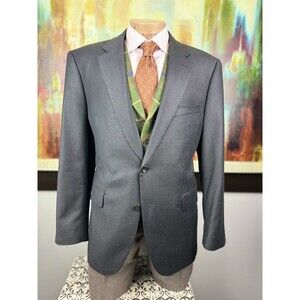 Christian Aujard Mens Gray Garbadine Blazer 44R $899 Made In France Mint